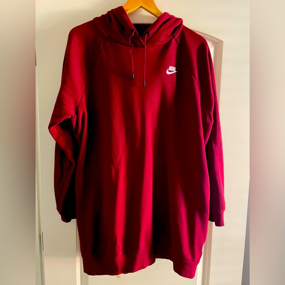Nike maroon sweatshirt dress